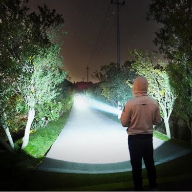 Strong Flashlight Focusing Led Light Rechargeable Super Bright LED Outdoor Xenon Lamp